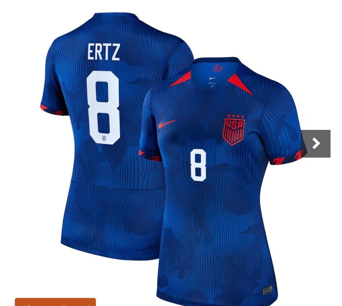 23-24 Women USA Soccer #8 ERTZ Away Jersey 23-24 Women USA Soccer #8 ERTZ Away Jersey