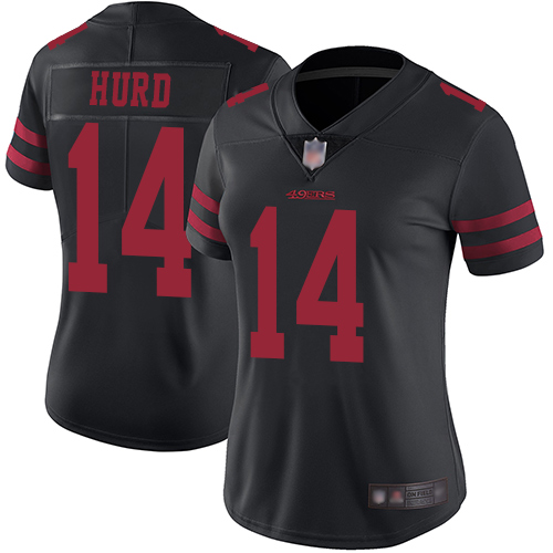 49ers #14 Jalen Hurd Black Alternate Women's Stitched Football Vapor Untouchable Limited Jersey 49ers #14 Jalen Hurd Black Alternate Women's Stitched Football Vapor Untouchable Limited Jersey