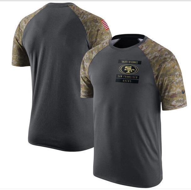 49ers Anthracite Salute to Service Men's Short Sleeve T-Shirt 49ers Anthracite Salute to Service Men's Short Sleeve T-Shirt