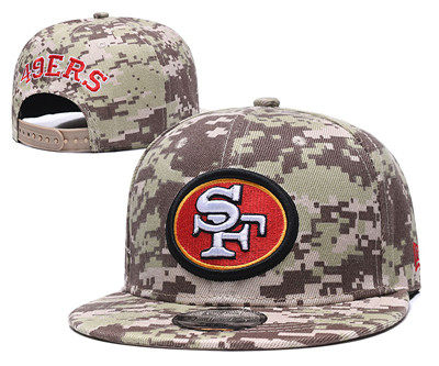 49ers Fresh Logo Camo Adjustable Hat GS