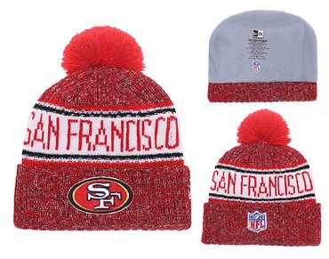 49ers Fresh Logo Red Knit Hat YD