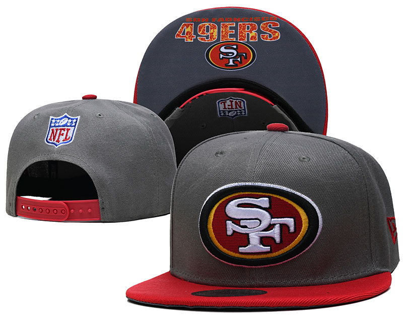 49ers Gray Snapback Hat --TX