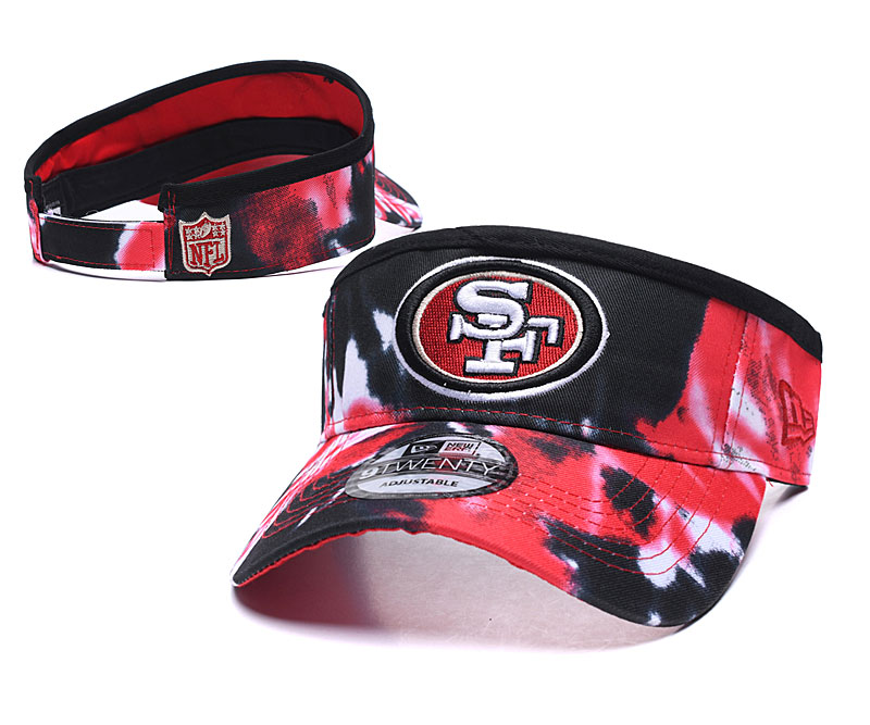 49ers Logo Smoke Adjustable Visor Hat YD
