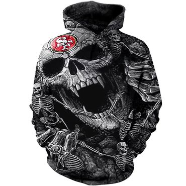 49ers Skull Hoodie