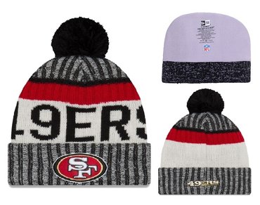 49ers Team Logo Black Knit Hat YD