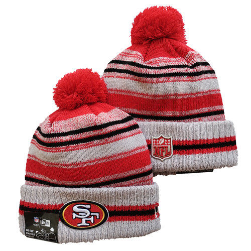 49ers Team Logo Pom Knit Hat  YD