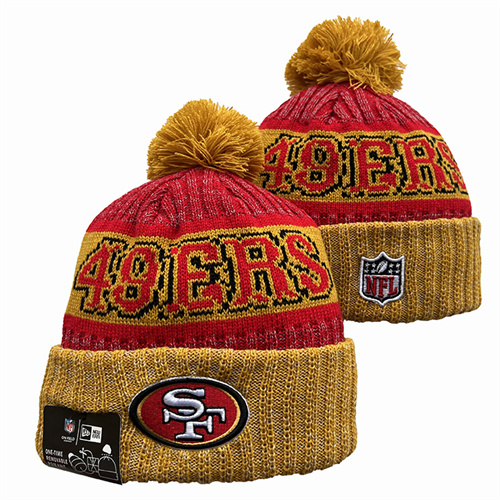 49ers Team Logo Pom Knit Hat YD-1