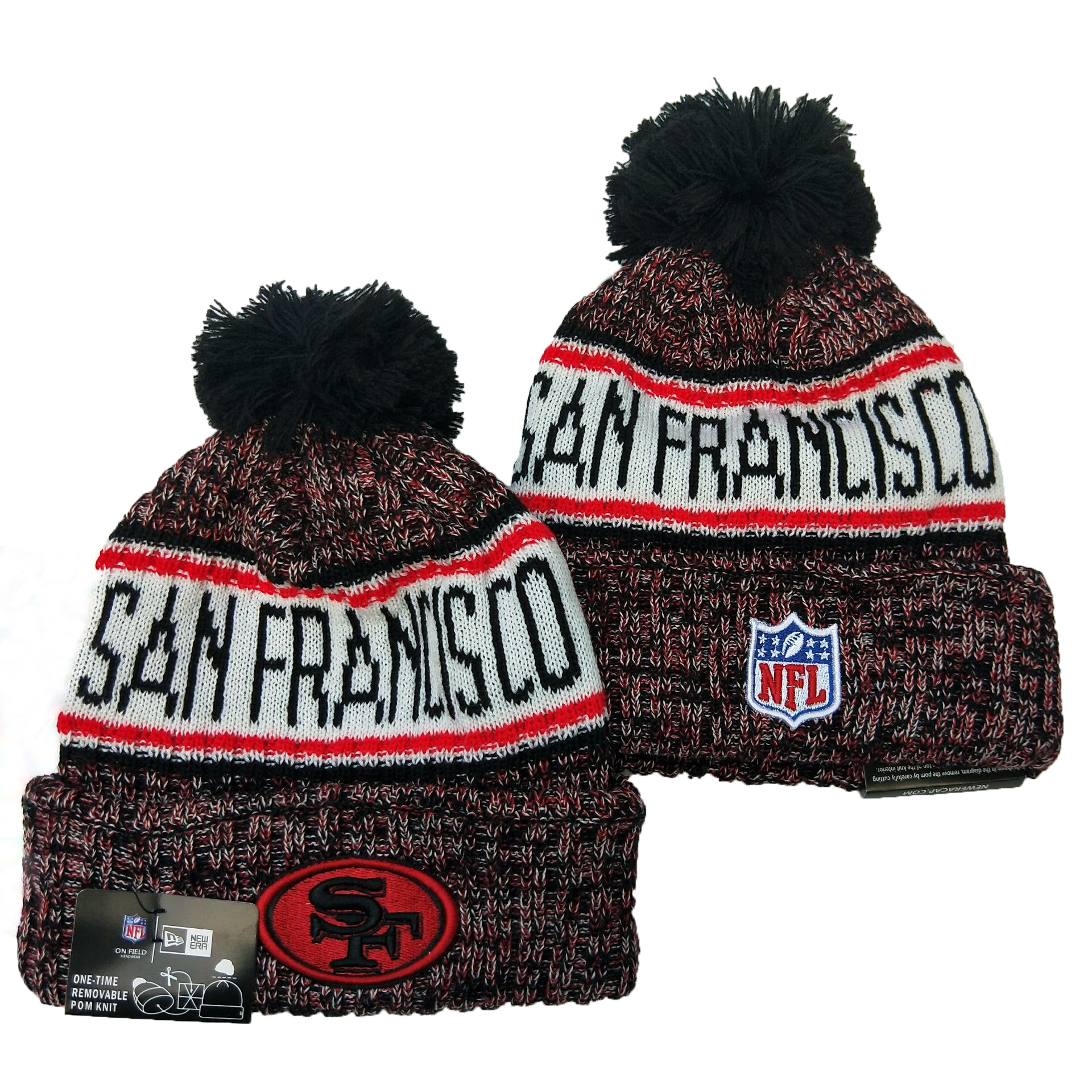 49ers Team Logo Pom Knit Hat YD