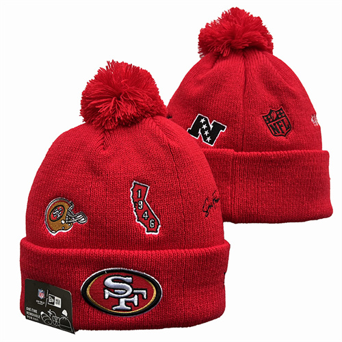 49ers Team Logo Pom Knit Hat YD