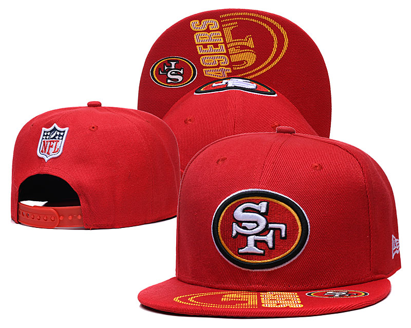 49ers Team Logo Red Adjustable Hat GS