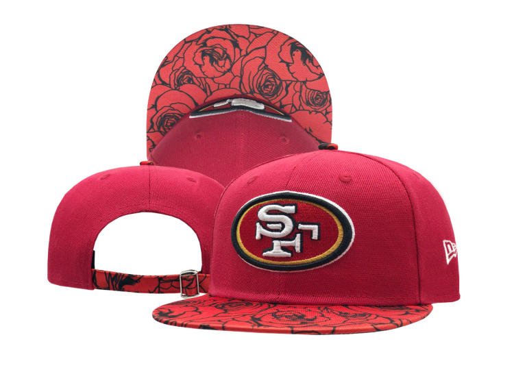49ers Team Logo Red Adjustable Hat SF