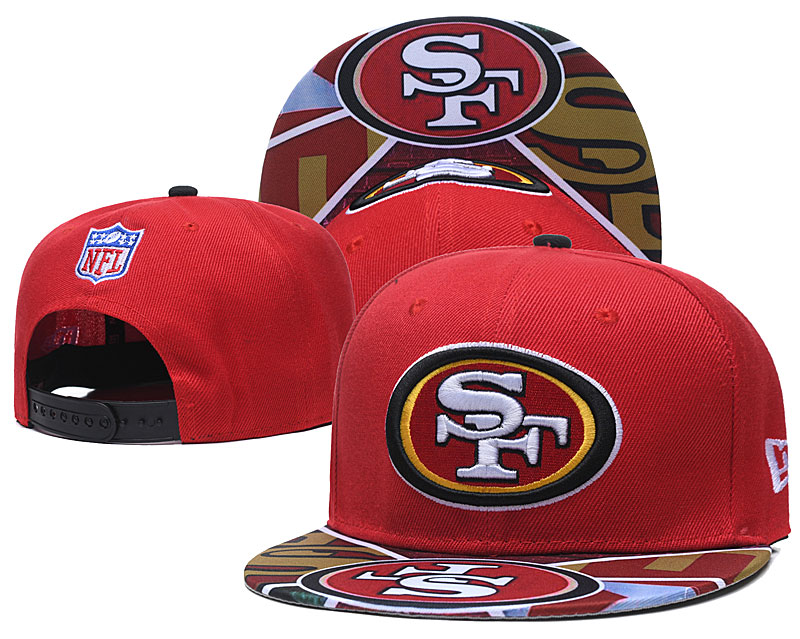 49ers Team Logo Red Adjustable Hat TX