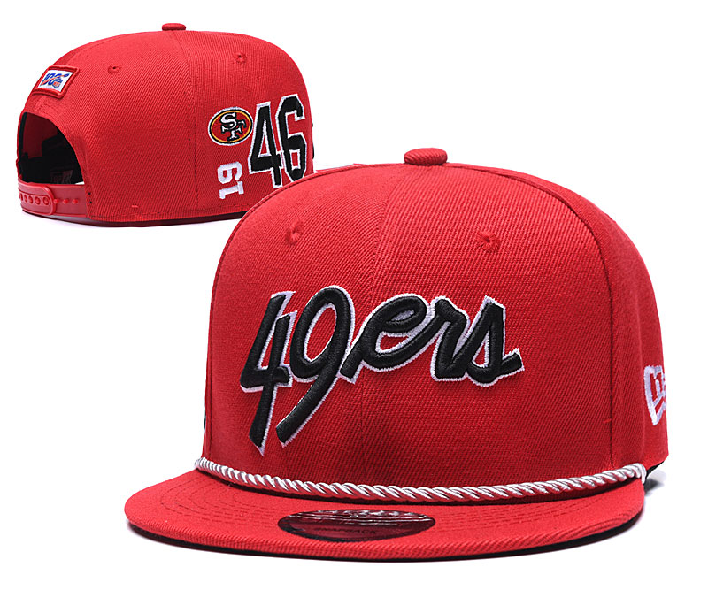 49ers Team Logo Red Adjustable Hat YD