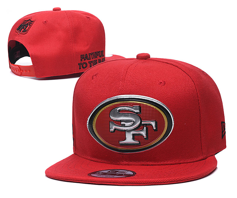 49ers Team Logo Red Adjustable Hat YD