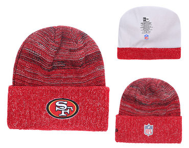49ers Team Logo Red Knit Hat YD2