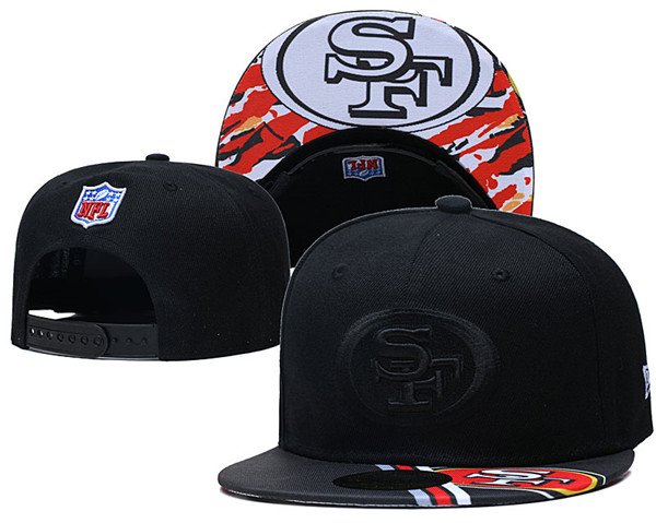 49ers Team Logos Adjustable Black Hat SG