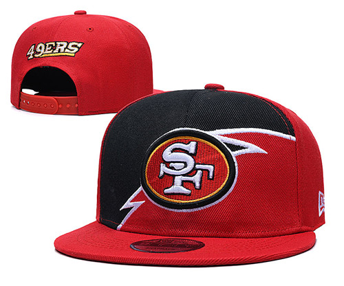 49ers Team Logos Adjustable Red Hat GS 1