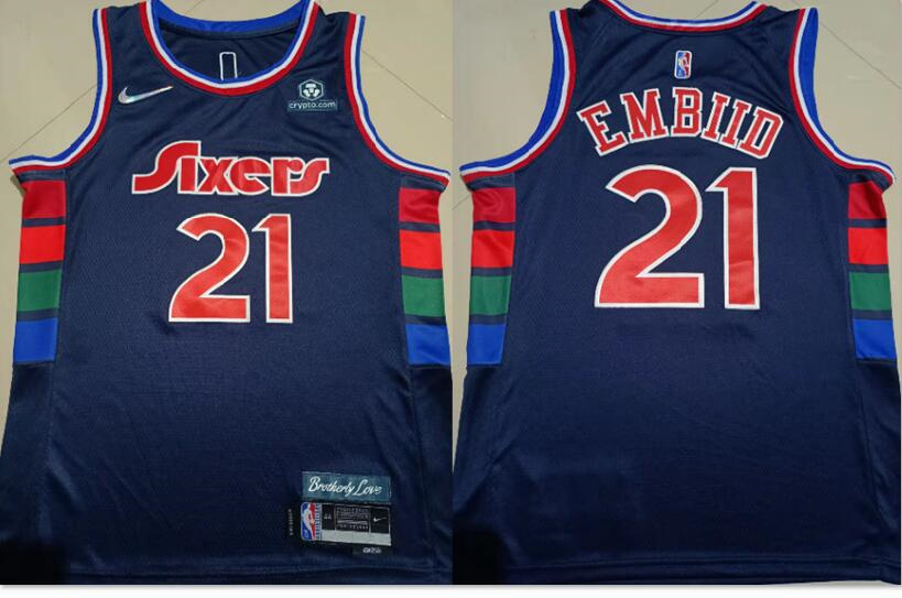 76ers 21 Joel Embiid Navy Nike Diamond 75th Anniversary City Edition Swingman Jersey 76ers 21 Joel Embiid Navy Nike Diamond 75th Anniversary City Edition Swingman Jersey