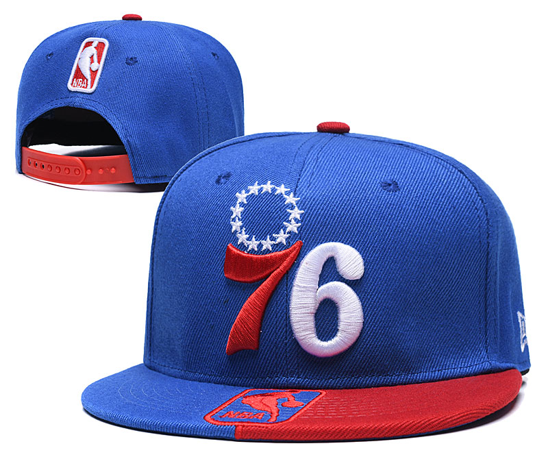 76ers Team Logo Blue Red Adjustable Hat GS