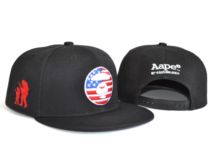 AAPE By A Bathing Ape Apunvs USA Flag Black Adjustbable Hat black