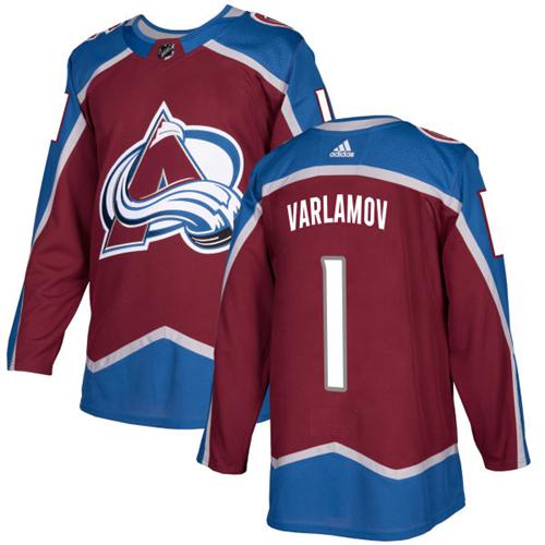 Adidas Avalanche #1 Semyon Varlamov Burgundy Home Authentic Stitched Youth NHL Jersey Adidas Avalanche #1 Semyon Varlamov Burgundy Home Authentic Stitched Youth NHL Jersey