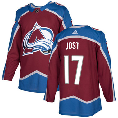 Adidas Avalanche #17 Tyson Jost Burgundy Home Authentic Stitched NHL Jersey Adidas Avalanche #17 Tyson Jost Burgundy Home Authentic Stitched NHL Jersey