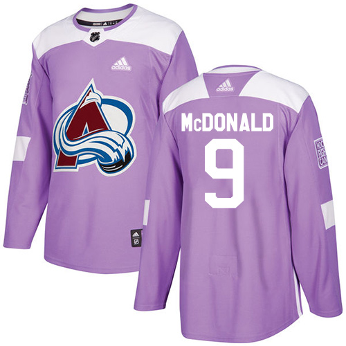 Adidas Avalanche #9 Lanny McDonald Purple Authentic Fights Cancer Stitched Youth NHL Jersey Adidas Avalanche #9 Lanny McDonald Purple Authentic Fights Cancer Stitched Youth NHL Jersey