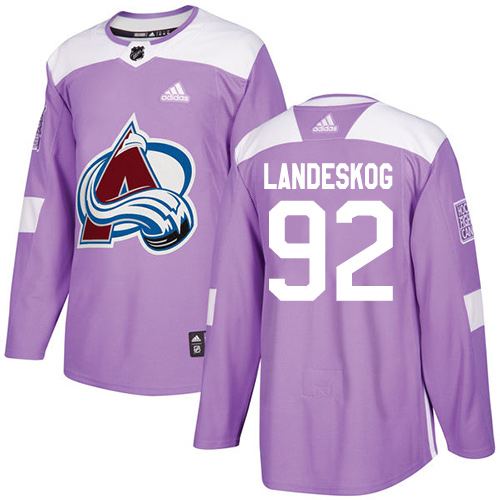 Adidas Avalanche #92 Gabriel Landeskog Purple Authentic Fights Cancer Stitched Youth NHL Jersey Adidas Avalanche #92 Gabriel Landeskog Purple Authentic Fights Cancer Stitched Youth NHL Jersey