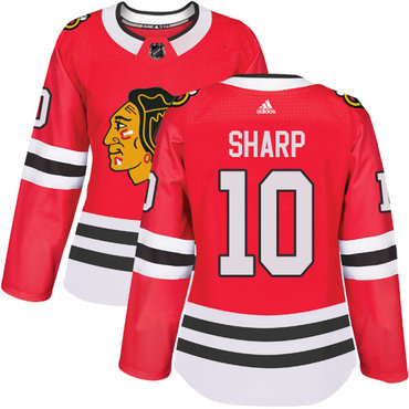 Adidas Blackhawks #10 Patrick Sharp Red Home Authentic Women's Stitched NHL Jersey - 副本 - 副本