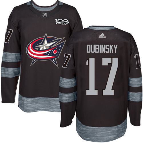 Adidas Blue Jackets #17 Brandon Dubinsky Black 1917-2017 100th Anniversary Stitched NHL Jersey Adidas Blue Jackets #17 Brandon Dubinsky Black 1917-2017 100th Anniversary Stitched NHL Jersey