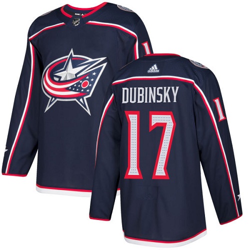 Adidas Blue Jackets #17 Brandon Dubinsky Navy Blue Home Authentic Stitched Youth NHL Jersey Adidas Blue Jackets #17 Brandon Dubinsky Navy Blue Home Authentic Stitched Youth NHL Jersey