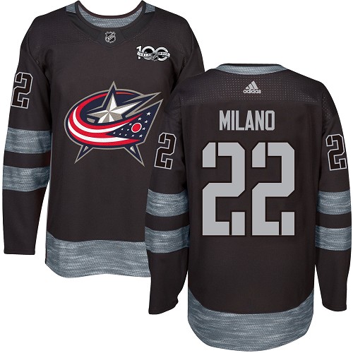 Adidas Blue Jackets #22 Sonny Milano Black 1917-2017 100th Anniversary Stitched NHL Jersey Adidas Blue Jackets #22 Sonny Milano Black 1917-2017 100th Anniversary Stitched NHL Jersey