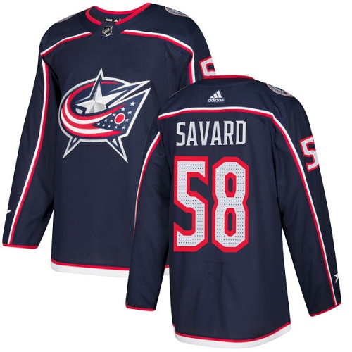 Adidas Blue Jackets #58 David Savard Navy Blue Home Authentic Stitched NHL Jersey Adidas Blue Jackets #58 David Savard Navy Blue Home Authentic Stitched NHL Jersey