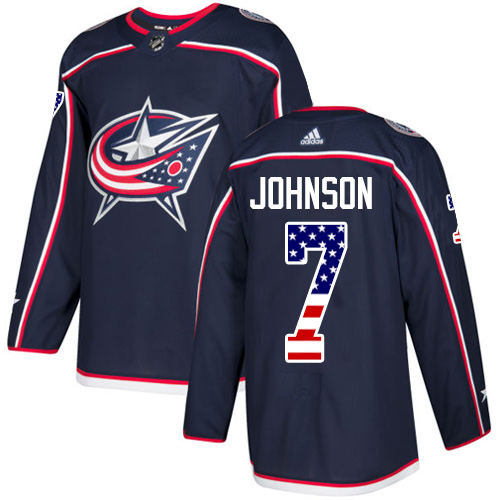 Adidas Blue Jackets #7 Jack Johnson Navy Blue Home Authentic USA Flag Stitched Youth NHL Jersey Adidas Blue Jackets #7 Jack Johnson Navy Blue Home Authentic USA Flag Stitched Youth NHL Jersey