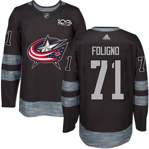 Adidas Blue Jackets #71 Nick Foligno Black 1917-2017 100th Anniversary Stitched NHL Jersey Adidas Blue Jackets #71 Nick Foligno Black 1917-2017 100th Anniversary Stitched NHL Jersey