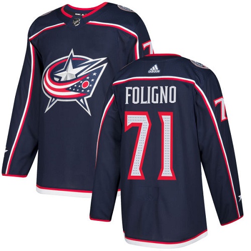 Adidas Blue Jackets #71 Nick Foligno Navy Blue Home Authentic Stitched Youth NHL Jersey Adidas Blue Jackets #71 Nick Foligno Navy Blue Home Authentic Stitched Youth NHL Jersey