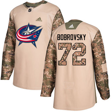 Adidas Blue Jackets #72 Sergei Bobrovsky Camo Authentic 2017 Veterans Day Stitched Youth NHL Jersey Adidas Blue Jackets #72 Sergei Bobrovsky Camo Authentic 2017 Veterans Day Stitched Youth NHL Jersey