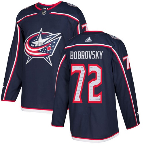 Adidas Blue Jackets #72 Sergei Bobrovsky Navy Blue Home Authentic Stitched Youth NHL Jersey Adidas Blue Jackets #72 Sergei Bobrovsky Navy Blue Home Authentic Stitched Youth NHL Jersey