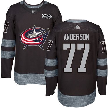 Adidas Blue Jackets #77 Josh Anderson Black 1917-2017 100th Anniversary Stitched NHL Jersey Adidas Blue Jackets #77 Josh Anderson Black 1917-2017 100th Anniversary Stitched NHL Jersey