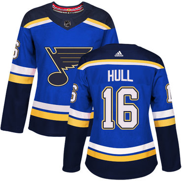 Adidas Blues #16 Brett Hull Blue Home Authentic Women's Stitched NHL Jersey Adidas Blues #16 Brett Hull Blue Home Authentic Women's Stitched NHL Jersey