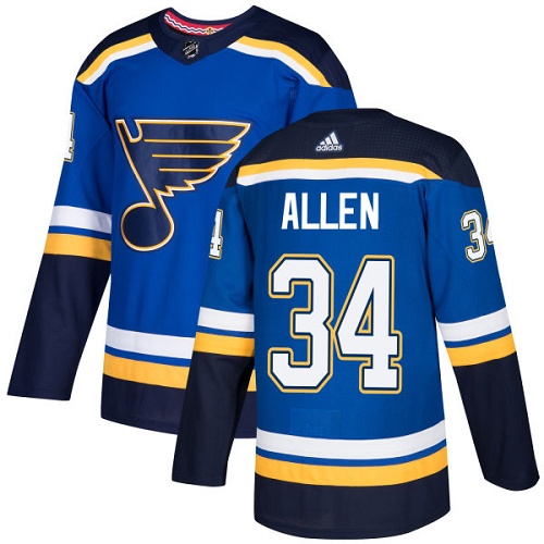 Adidas Blues #34 Jake Allen Blue Home Authentic Stitched Youth NHL Jersey Adidas Blues #34 Jake Allen Blue Home Authentic Stitched Youth NHL Jersey