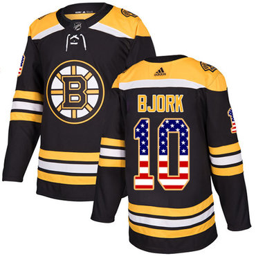 Adidas Bruins #10 Anders Bjork Black Home Authentic USA Flag Youth Stitched NHL Jersey Adidas Bruins #10 Anders Bjork Black Home Authentic USA Flag Youth Stitched NHL Jersey