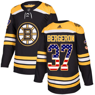 Adidas Bruins #37 Patrice Bergeron Black Home Authentic USA Flag Youth Stitched NHL Jersey Adidas Bruins #37 Patrice Bergeron Black Home Authentic USA Flag Youth Stitched NHL Jersey