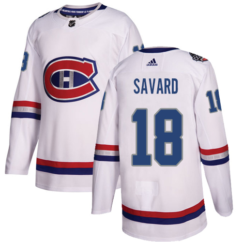 Adidas Canadiens #18 Serge Savard White Authentic 2017 100 Classic Stitched NHL Jersey Adidas Canadiens #18 Serge Savard White Authentic 2017 100 Classic Stitched NHL Jersey
