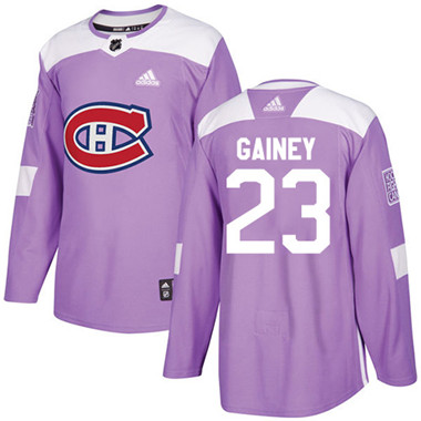 Adidas Canadiens #23 Bob Gainey Purple Authentic Fights Cancer Stitched NHL Jersey