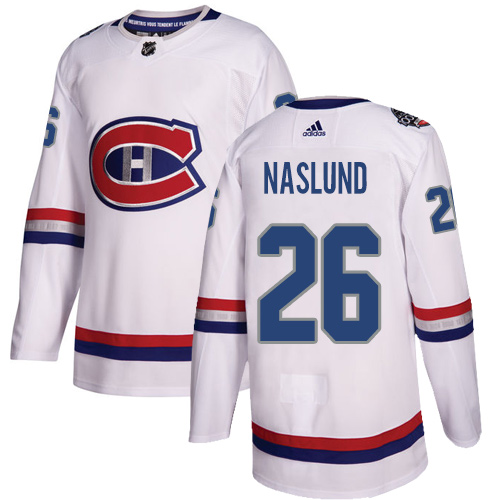 Adidas Canadiens #26 Mats Naslund White Authentic 2017 100 Classic Stitched NHL Jersey Adidas Canadiens #26 Mats Naslund White Authentic 2017 100 Classic Stitched NHL Jersey