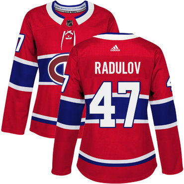 Adidas Canadiens #47 Alexander Radulov Red Home Authentic Women's Stitched NHL Jersey