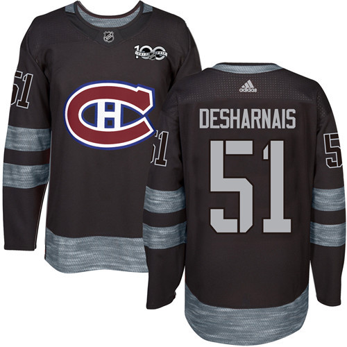 Adidas Canadiens #51 David Desharnais Black 1917-2017 100th Anniversary Stitched NHL Jersey