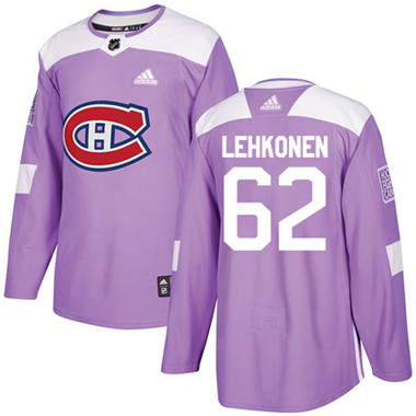 Adidas Canadiens #62 Artturi Lehkonen Purple Authentic Fights Cancer Stitched NHL Jersey