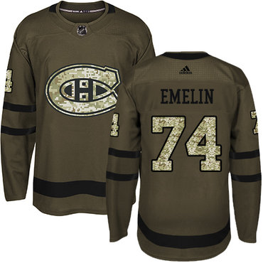 Adidas Canadiens #74 Alexei Emelin Green Salute to Service Stitched NHL Jersey